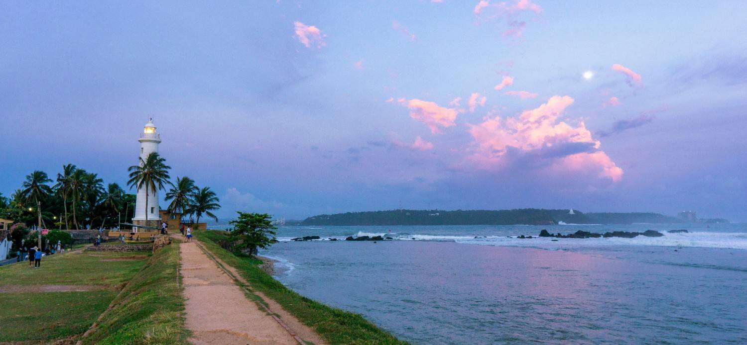 The historic lighthouse and ramparts of Galle Fort